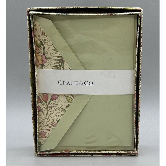 Crane Other - CRANE &‎ CO Invitation Set Of 10 Cards & 10 Envelopes Wasabi KID FINISH